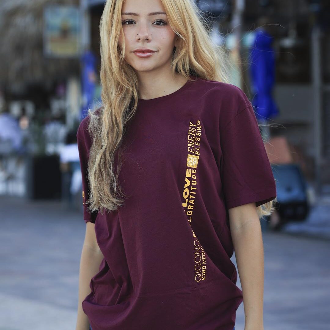 Burgundy T-Shirt "Guardians of Peace"